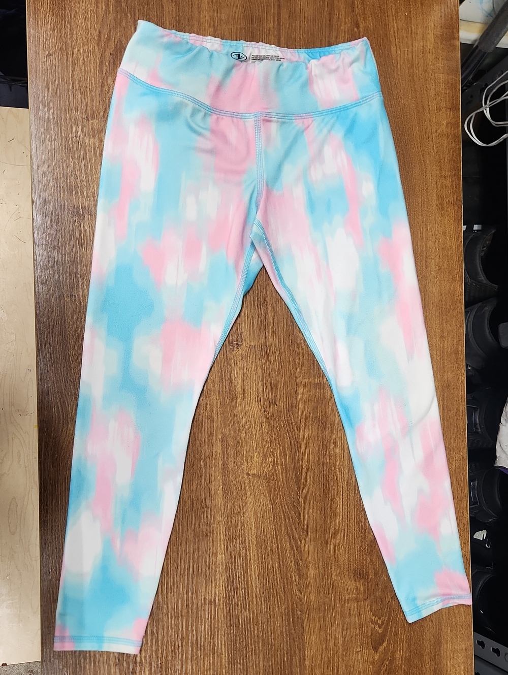 Kids Tie-Dye Pastel Leggings - Pink & Blue